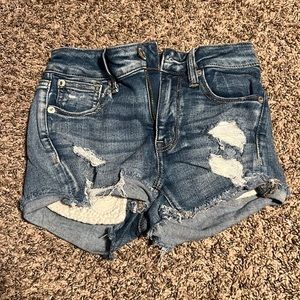 womens american eagle jean shorts, size 00